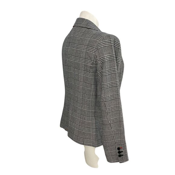 Merona Blazer Womens Sz 18 Jacket Black Houndstooth Office Corpcore Boardroom - Picture 5 of 15